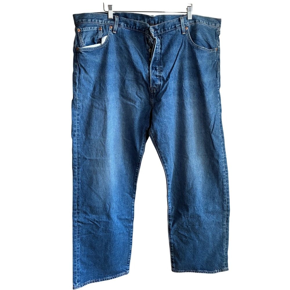 NWT Levi's 501 Original Fit Jeans 48x32 Blue Mens Stretch Denim Medium Wash